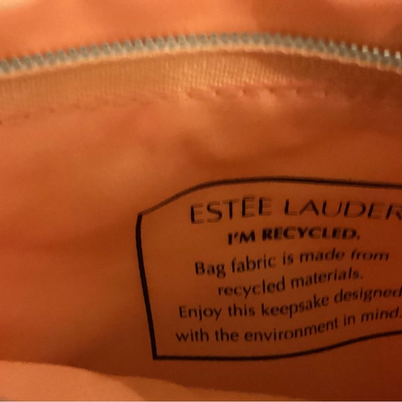 Estée Lauder Cosmetic/makeup bag orange/coral - Picture 5 of 7